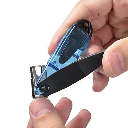 Gent House Rotary Nail Clipper Cutter with Back Placed Extractable Nail File 360 Degree Rotating Swivel Head Sharp for Nail Toenails