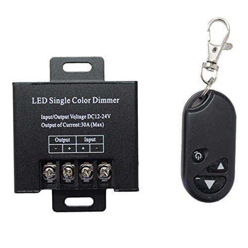 LED4Everything (TM) DC12-24V 30A LED Single Color LED Dimmer Controller with RF Wireless Remote for 5050 3528