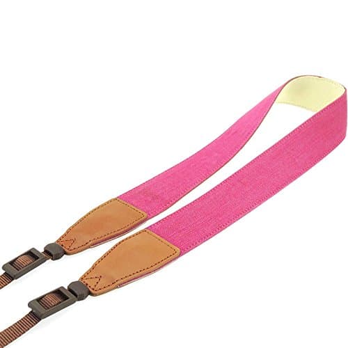Dymix Camera Strap Vintage Universal Shoulder Neck Belt Strap for All DSLR Camera Nikon Canon Sony Olympus Samsung Pentax Fujifilm,Pink