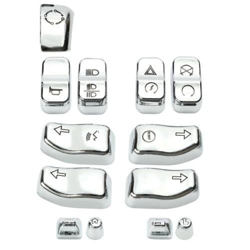 Seamong 13 pcs Control Switch Housing Button Cover Cap for Harley Touring 2014 2015 2016