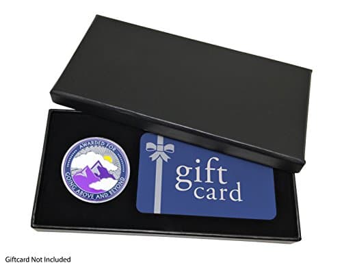 5 Pack: Gift Card Box with Award Coin for "Going Above and Beyond" - Employee Recognition Gifts Inspired by Military Challenge Coins - Thank You Coin Rewards Effort