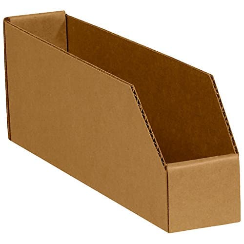 Ship Now SupplySNBINMT212K Open Top Bin Boxes, 2" x 12" x 4 1/2", Width, 4.5" Height, 12" Length, Kraft (Pack of 50)