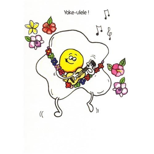 Claire Spake: Yoke-ulele! - Greetings Card