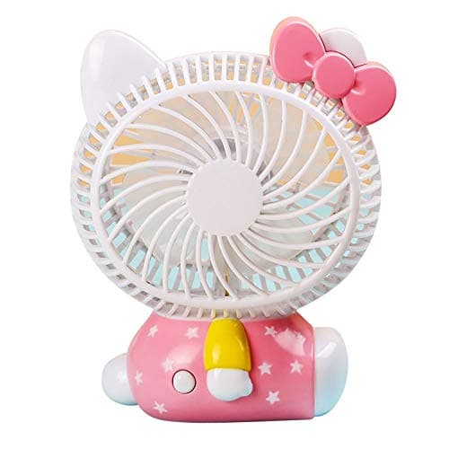 2018 New USB Charging Mini Fan Handheld Office Creative Portable Cartoon Desktop Fan, D (Color : B, Size : -)