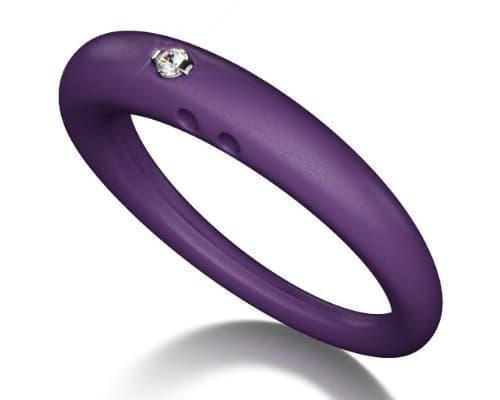 DUEPUNTI Diamond Ring Plum-Small, Medium or Large (Large)