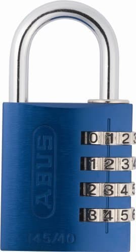 ABUS 145/40 C 40mm Body 4-Dial Resettable Combination Padlock, Blue by Abus Lock USA