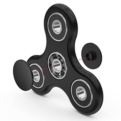 InfiSpin Z1 Fidget Spinner, ABS Tri Hand Spinner [Easy Flick &amp; Spin] Prime EDC Focus + Stress Relief Toy | High Speed Bearings for 3+ Minutes of Spinning | Smooth, Quiet &amp; Fast [Black]