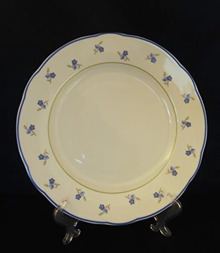 Plate Dinning 9.5", Leander, Forget-me-not-flower, Bone China Porcelain