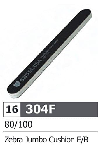 Professional Zebra Jumbo Cushion E/B 80 / 100 Grit Made in Korea - 50 pieces, Nail buffer, nail block, nail shine, gently grind your nails, sanding paper, cushion file, professional, pedicure, manicure, salon, buffing