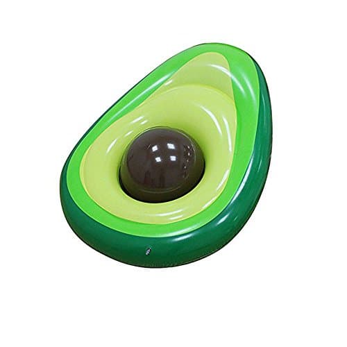 RUNYIDE Inc. Luxury Inflatable Avocado Pool Float Lounge 5.5 x 3 Foot With Beach Ball Pit