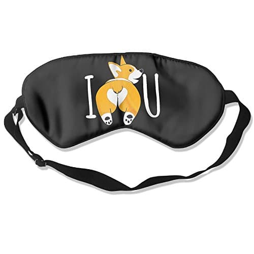 I Corgi U You Adjustable Strap Silk Sleep Mask Blindfold Eye Cover