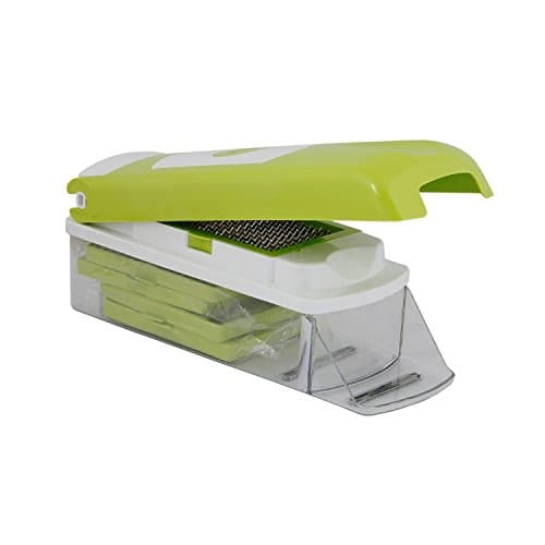 Classic Onion Chopper for Kitchen chopping needs. Vegetable and Fruit chopper with 5 Sharp Blades With Storage Container and Non-Skid Base for all chopping needs. Perfect VEGETABLE Slicer