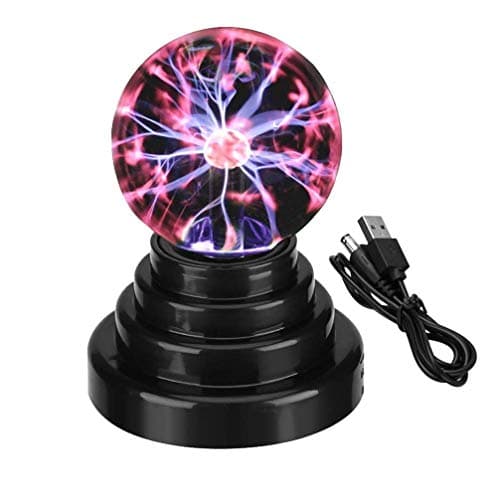 Yeying123 Plasma Ball Light Globe shape Night Touch Sensitive Lightning USB/Battery Operated Magic Decoration for Office Desk, Kids Child Party Birthday Gift Present Decoration