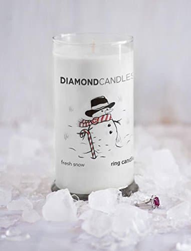 Fresh Snow Scent Diamond Ring Jar Candle (Rings Inside Value From $10 to $5000)