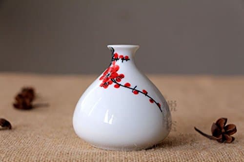 Coarse Pottery Rustic Vase Flower Pot Vases Creative Holder Container Indoor Home Decoration Ornament (white)