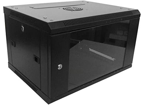 6U-High 18''-Deep 19''-Wide Wallmount Cabinet Enclosure Network Rack Locking Glass Door