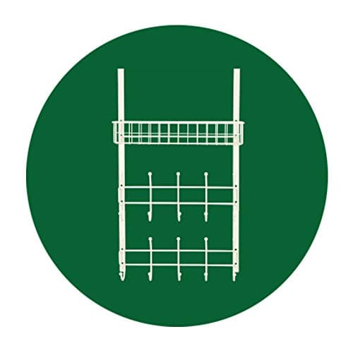 SHOW Shower Caddy Hanging - Rustproof 2-Tier Storage Basket - Hangable Bathroom Shower Caddies with 5 Towel Hooks,White,C(3tier)