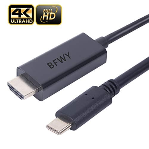 USB C to HDMI Cable,BFWY Type C to HDMI 4K Cable [Thunderbolt 3 Compatible] for MacBook Pro 2018/2017, MacBook Air/iPad Pro 2018,Chromebook Pixel/Yoga 910/ Dell XPS 13 and More - Black (6FT)