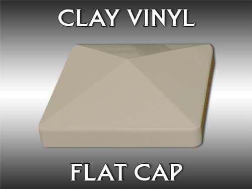 4" Clay Flat Vinyl Post Cap