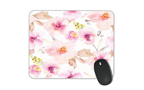 Modern Pink and Purple Floral Pattern Mouse pad Gaming Mouse pad Mousepad Nonslip Rubber Backing