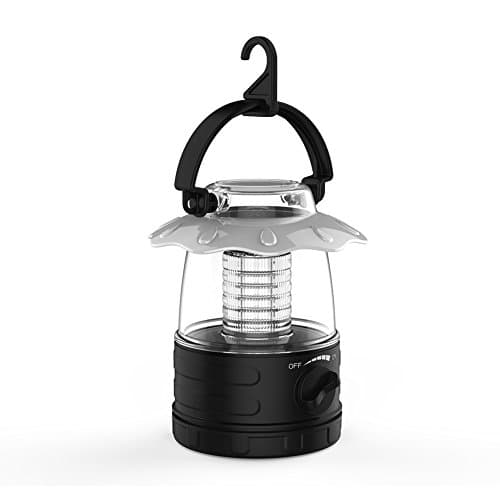 FINE DRAGON Mini Outdoor Camping Lantern with 5 Brightness Mode and Handle Hook (Black)