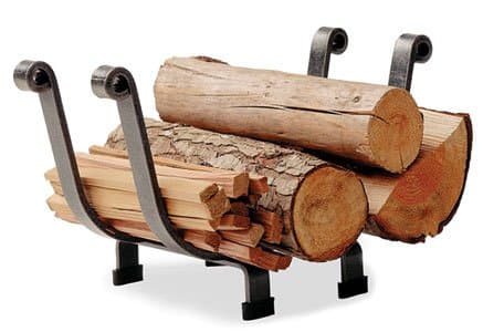 EnclumeBasket Log Rack, Hammered Steel