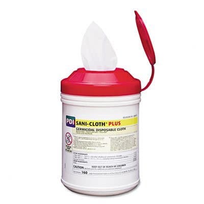 Sani-Cloth Plus Germicidal Cloths, 6-3/4 x 6, White, 160/canister by Sani Cloth