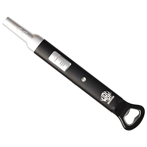 World Backyard Electric Lighter with Bottle Opener - Long Handle USB Rechargeable Windproof Arc Lighter with Safety Lock for Candle Gas Stove - 1PC Black