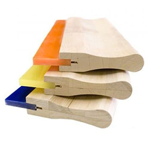 Wood Squeegee Handle Assembled 70 Durometer Yellow Medium with Aluminum Screws (5 INCH)