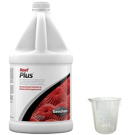 Seachem Reef Plus, 2 Liter w/ 50 ml Measuring Cup Bundle