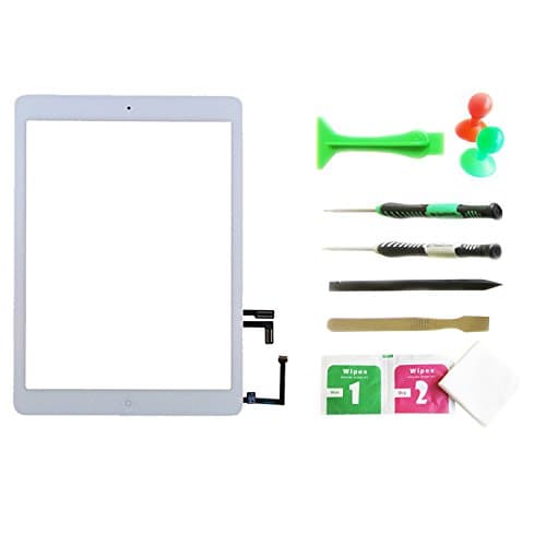eSack® White Touch Screen Digitizer Front Glass 9.7" With Home Button for IPAD AIR 1st Generation A1474 A1475 A1476 Wi-Fi /Cellular + Repair Tools included