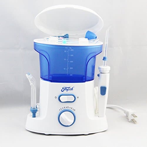 BLUE AND WHITE DENTAL FLOSSER