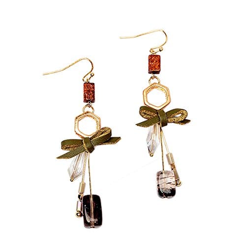 Anchilly Triangle Drop Dangle Earring Natural Gemstone Eardrop Jewelry Gift for Women