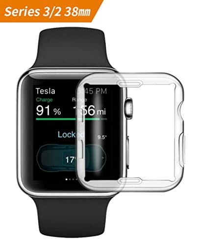 Apple Watch 3 Case [38mm] ,YOCHOS iWatch 3 Screen Protector 38mm,TPU All-round Protective Case, HD Clear Ultra-Thin Cover for Apple Watch Series 3 and Series 2 (38mm)