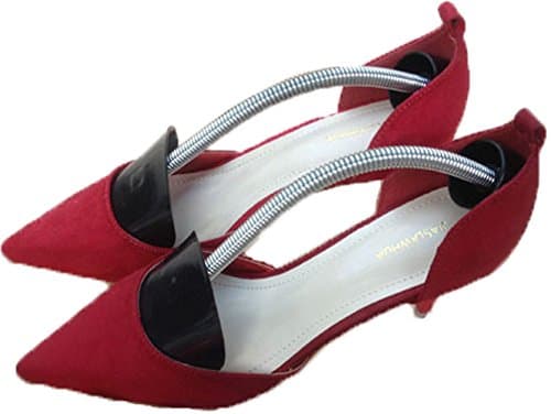 5 Pairs Adjustable Keep Shape Shoe Trees with Tension Spring Coil for Women Black