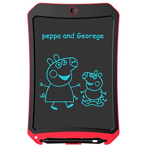 LCD Writing Tablet, Aukor 8.5" Electronic Writing Drawing Doodle Board for Kids & Adults [Upgraded Bright Bold Line] Handwriting Paper Drawing Tablet [Lock Function] for Home, School and Office, Red