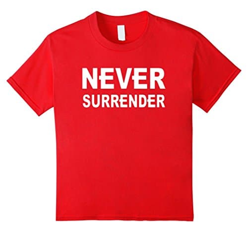 unisex-child NEVER SURRENDER TSHIRT 12 Red