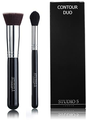 Pro Tapered Highlighter Brush and Flat Top Kabuki by Studio 5 Cosmetics