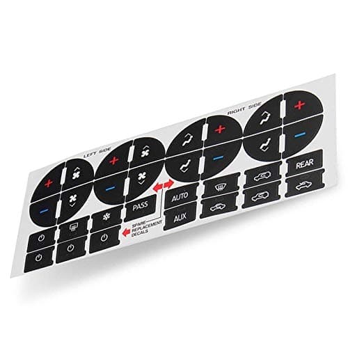 LingStore AC Dash Button Repair Stickers Center Controls Switch Decal Fix Ruined Faded for 2006-2015 GMC Chevy Tahoe Buick Vehicle