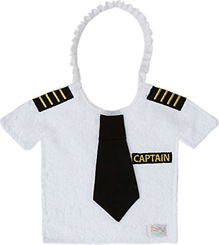 Zigozago - Baby Bib Captain Uniform - Tie: Elastic - One Size