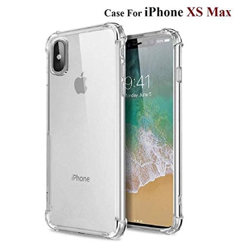 Dashmesh Shopping® Back Cover with Bumper Corners for Apple iPhone Xs Max Anti-Shock Flexible Protective Shockproof Hybrid Protection (Transparent)