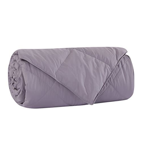 Summer Lightweight White Goose Down and Feather Comforter Blanket,Size CAL King,Grey