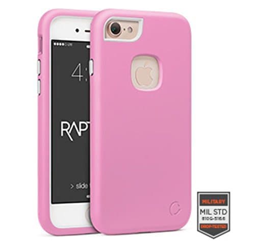 iPhone 8 4.7" Case, Cellairis Rapture Elite 3-Layer Grippy Protective Shockproof Rugged Impact Polycarbonate/Silicone Defense Case for Apple iPhone 8 - Matte Finish (Lavender/White)