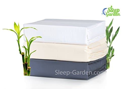 SLEEP GARDEN Bamboo Pillowcases | 320-Thread-Count | 2 King Size Pillowcases | 100% Bamboo | Hotel Quality | Super Soft | Eco-friendly | GMO Free | Hypoallergenic (Ivory)