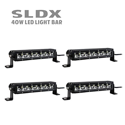 SLDX 4PCS 40W 9Inch Single Row LED Spot Light Bar for off-road,suv,utv,jeep