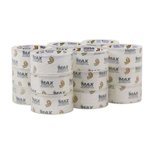 Bulk Max Strength Packaging Tape, 1.88in x 54.6yd: Duck Brand 241514 (108 Packing Tape Rolls)