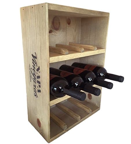 Rustic Wall Co. Vintage Wine Crate 12-Bottle Wine Rack