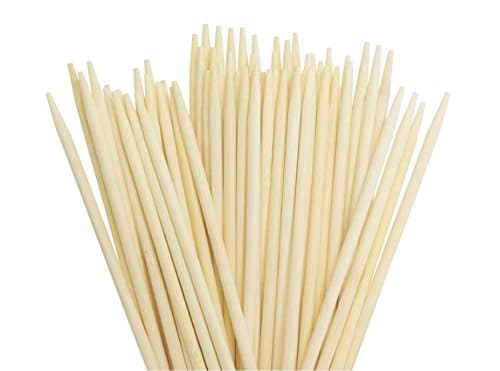 L6.7" X D 3/16" Candy Apple Corn Dog Semi Pointed Wooden Bamboo Stick Skewers / Pack of 100
