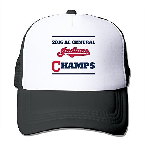 Cool Trucker Hat Indians 2016 AL Champs Adjustable Mesh Hat Trucker Cap For Men And Women Black