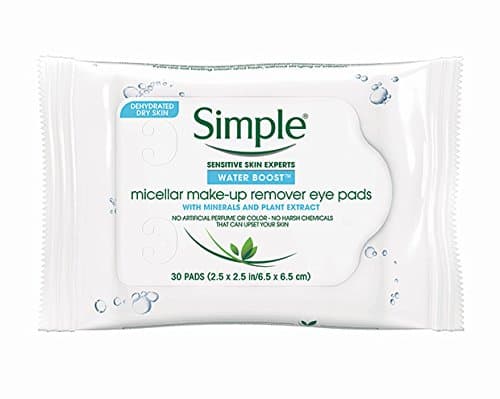Simple Water Boost Micellar Eye Makeup Remover, 30 Pads (Pack of 2)